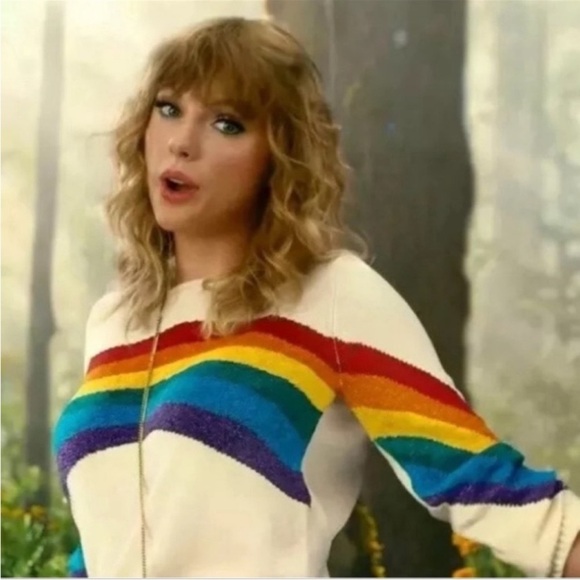 Marc Jacobs RARE Lurex Rainbow Intarsia Cotton Blend Celebrity Worn Sweater XS - Picture 10 of 16